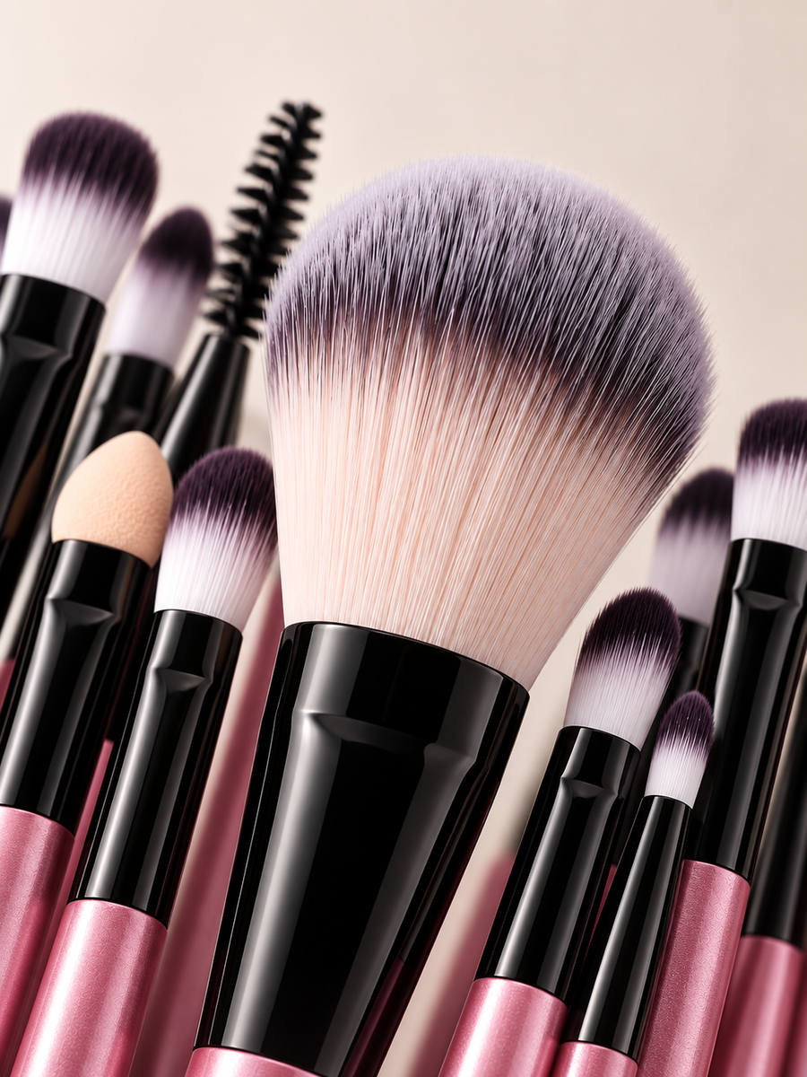 20-Piece Makeup Brush Set for Face, Eyes and Lips