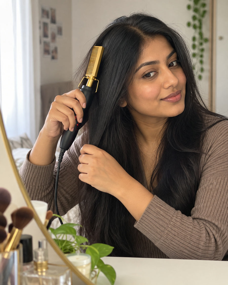 Cordless Ceramic Ionic Hair Straightener Brush