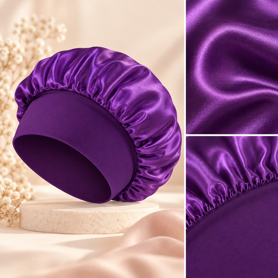 Satin-Lined Sleep Bonnet for Curly and Natural Hair