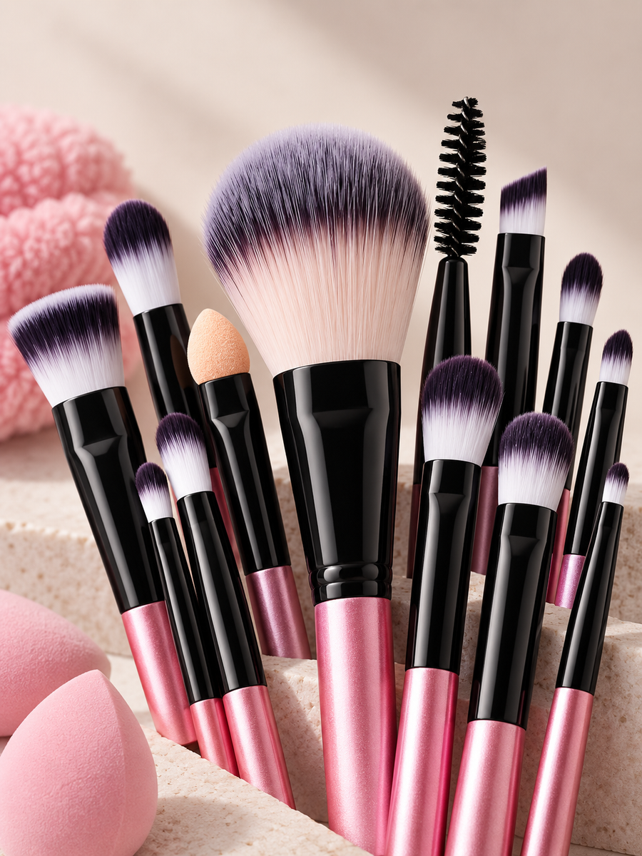 20-Piece Makeup Brush Set for Face, Eyes and Lips