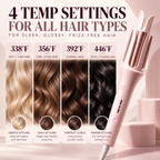 Heat settings chart for fine, normal, thick and coarse hair