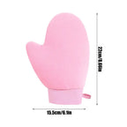 Alsunu double-sided self-tanning mitt in pink