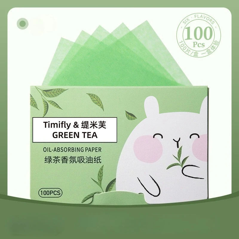 Alsunu oil blotting paper, green tea