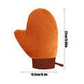 Alsunu double-sided self-tanning mitt in orange