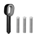 Alsunu carbon fiber shower filter in black
