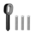 Alsunu carbon fiber shower filter in black