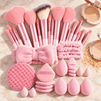 Alsunu 33-Piece Makeup Brush Set - styled in-use context