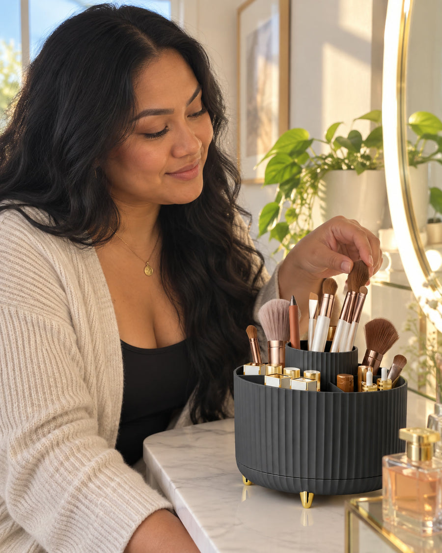 360 Rotating Makeup Organizer with 5 Compartments