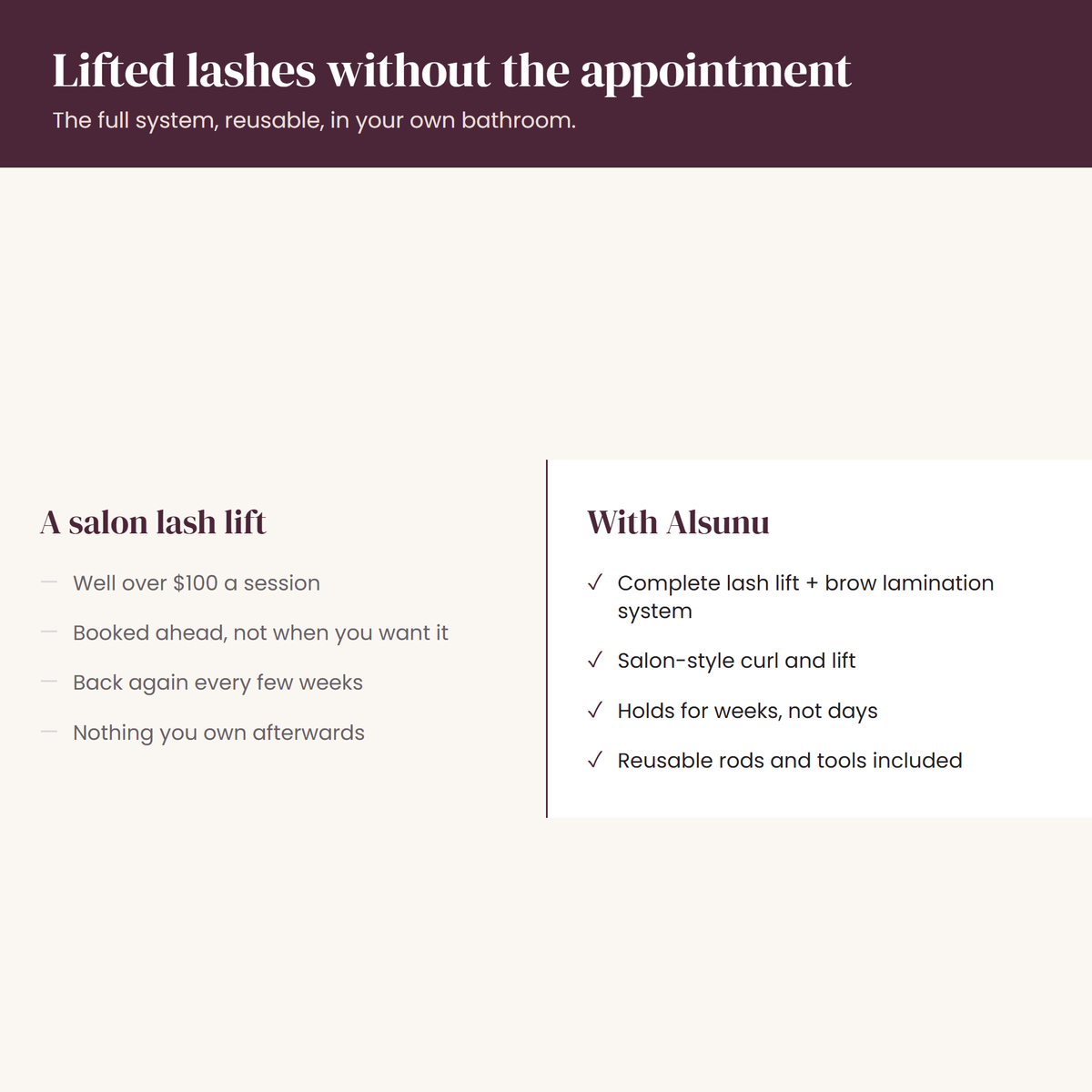 Alsunu® At-Home Lash Lift & Brow Lamination Kit - why Alsunu