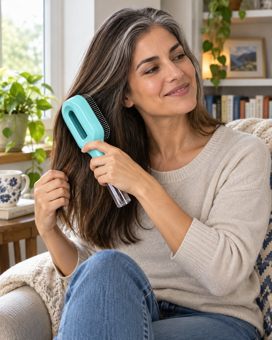 Anti-Static Detangling Spray Brush for Wet or Dry Hair