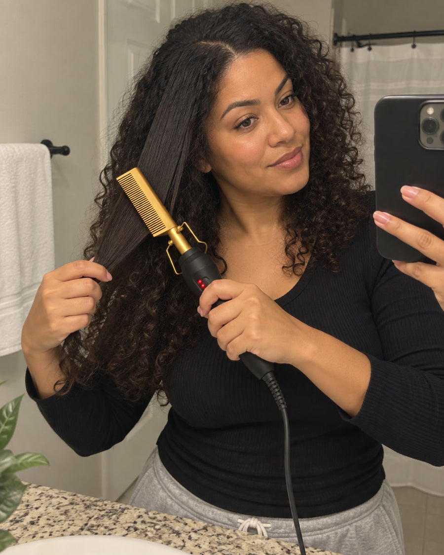 Cordless Ceramic Ionic Hair Straightener Brush