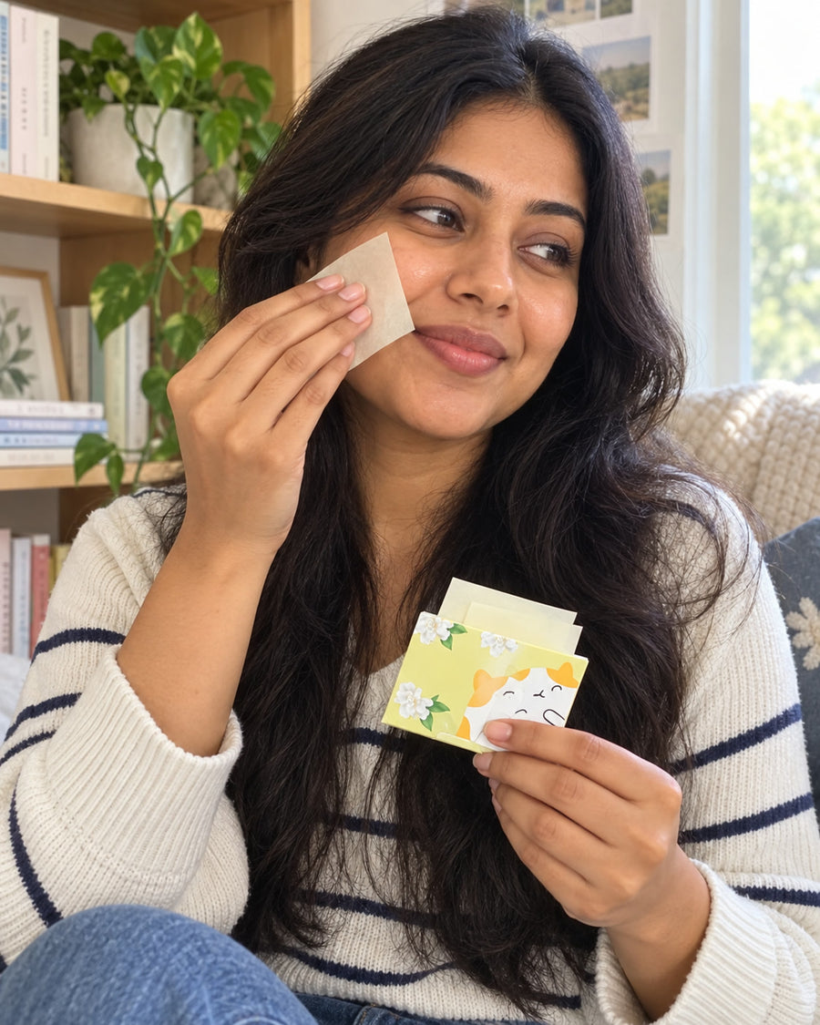 Scented Oil Blotting Sheets for Face, 100 Sheets