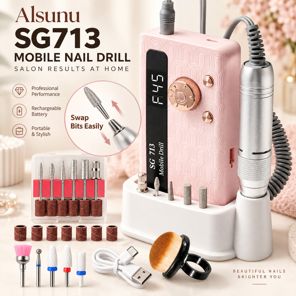 Alsunu nail drill, full kit contents
