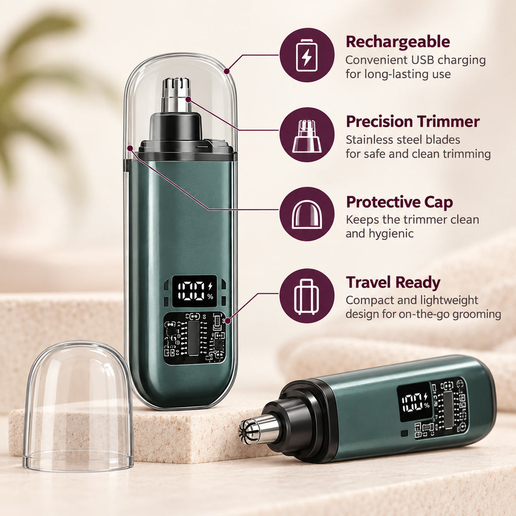 Alsunu nose and ear trimmer, angled detail