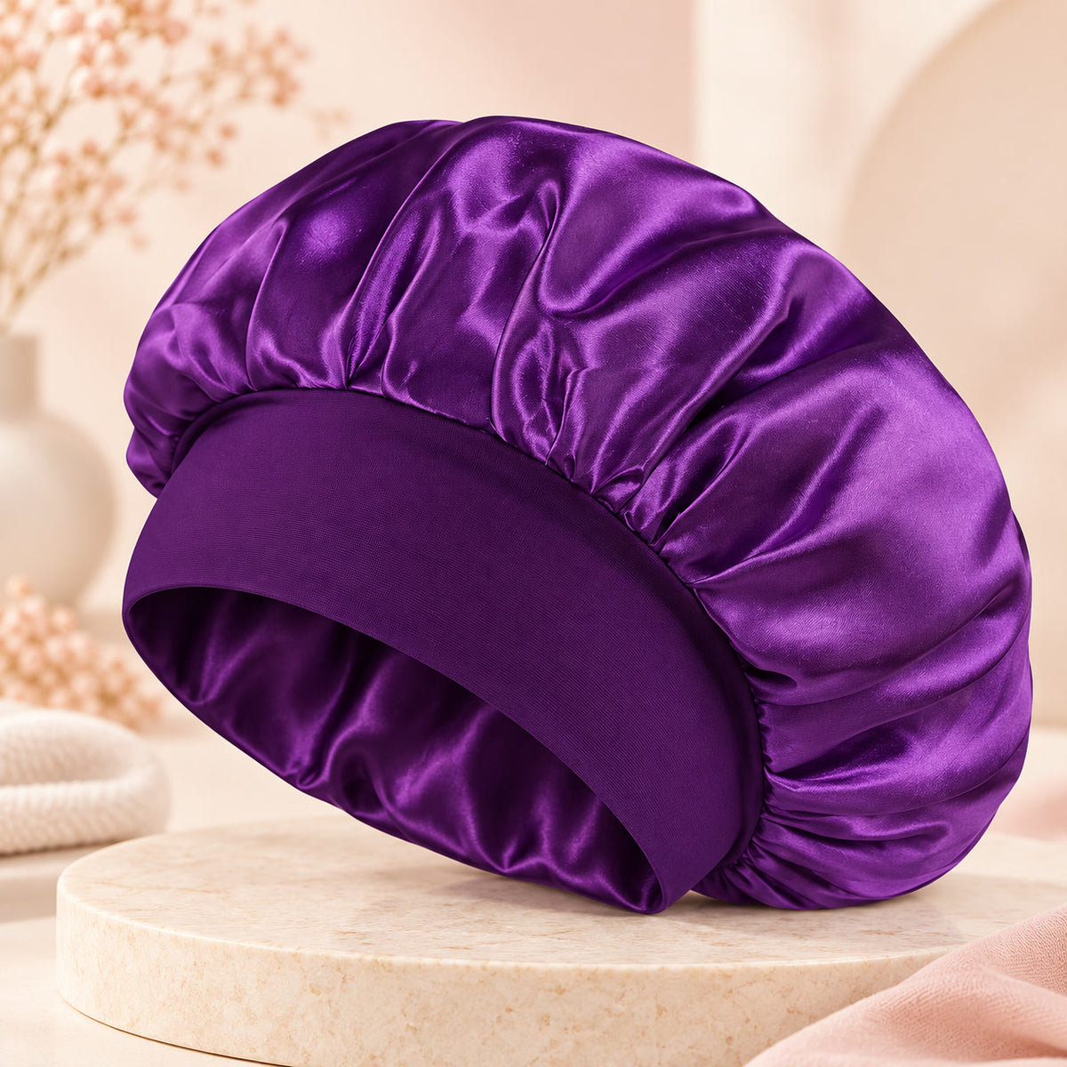 Alsunu Soft Satin-Lined Sleep Bonnet