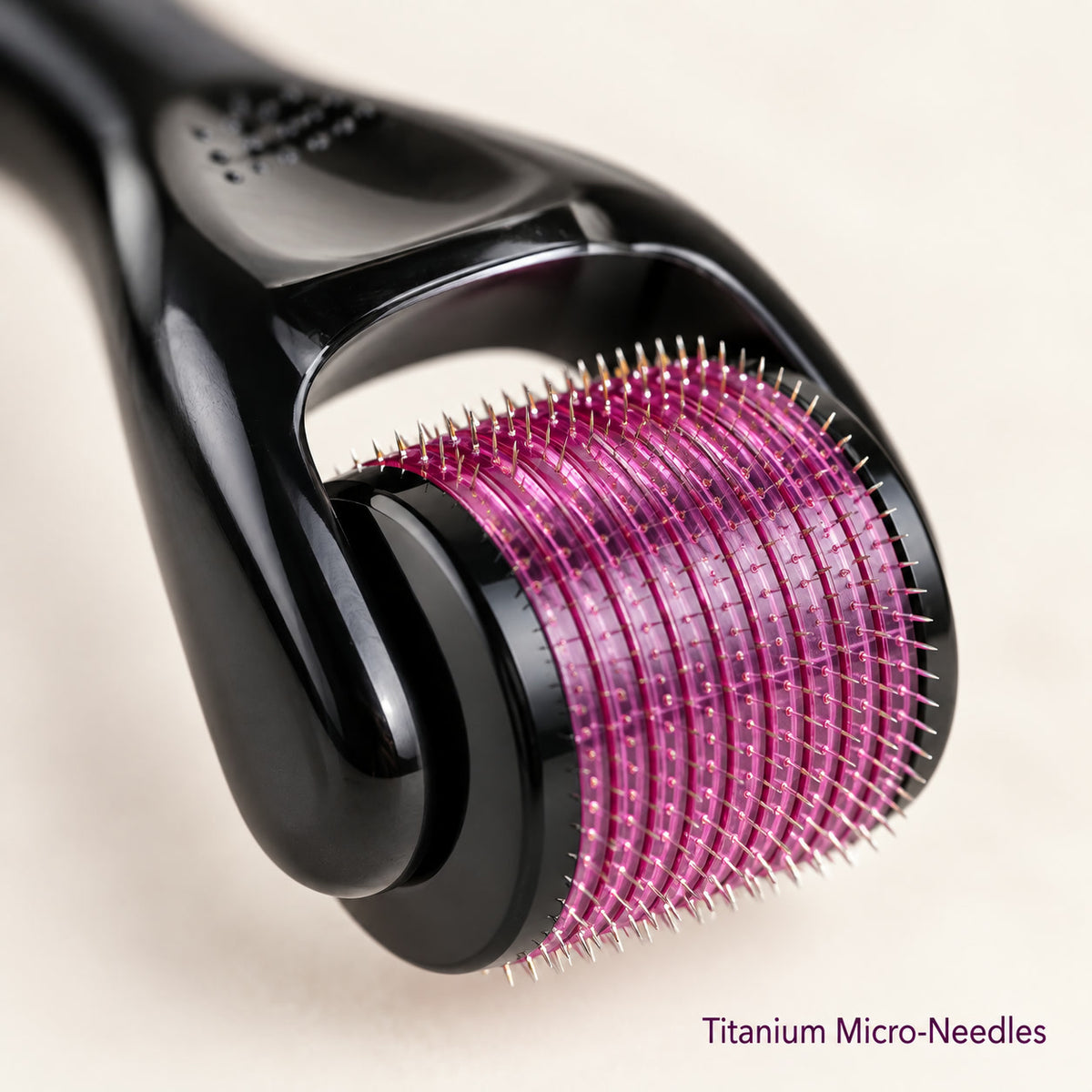 Alsunu Titanium Micro-Needling Derma Roller - needle head macro