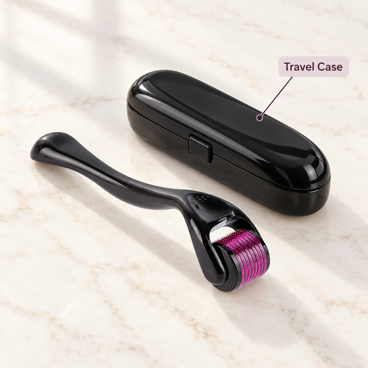Alsunu Titanium Micro-Needling Derma Roller - travel case