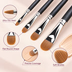 Alsunu concealer brush set, angled detail