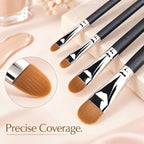 Alsunu concealer brush set, bristle close up