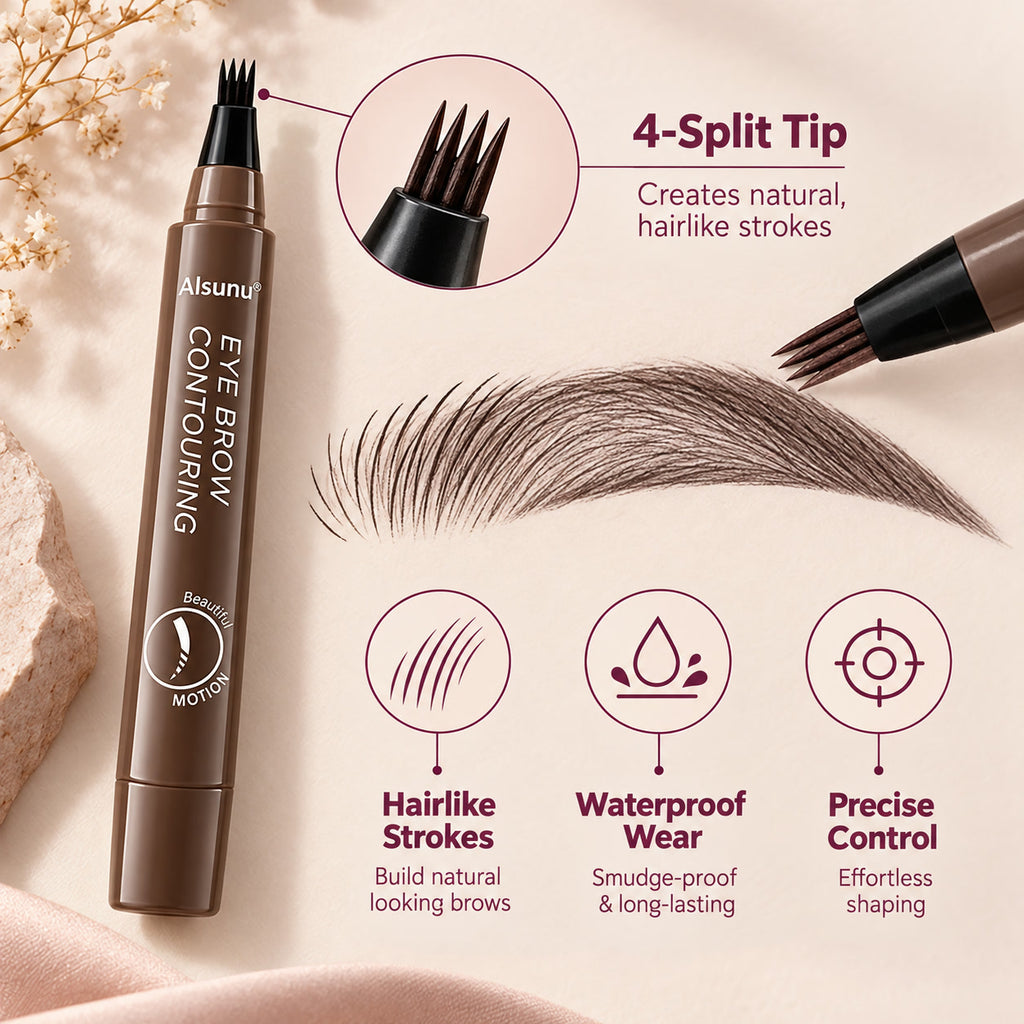 Alsunu microblading brow pen, angled detail