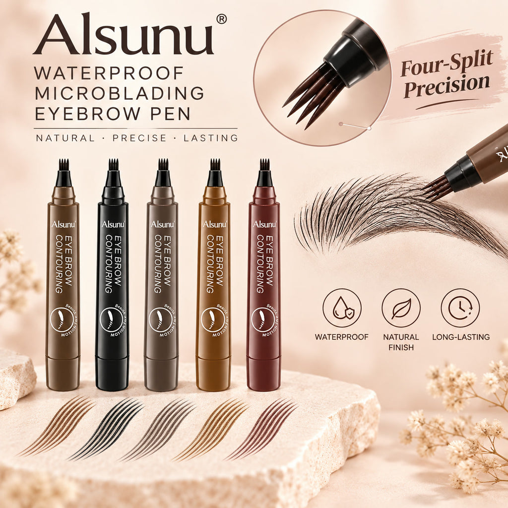 Alsunu microblading brow pen, shades and features