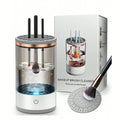 Alsunu electric makeup brush cleaner with brushes in the silicone cap