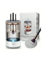 Electric makeup brush cleaner and silicone cleaning mat