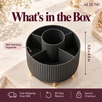 What's in the box: one 5.5 x 4.5 inch 360 degree rotating makeup organizer, free shipping over $80