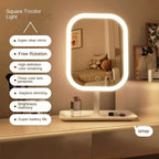 LED vanity mirror features: free rotation, three color temperatures, stepless dimming