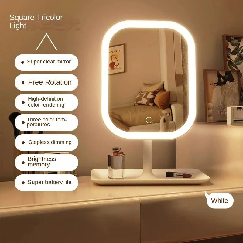 LED vanity mirror features: free rotation, three color temperatures, stepless dimming