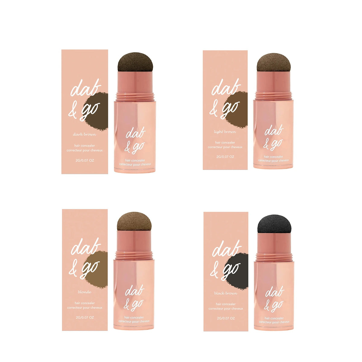 Four hairline shadow powder compacts with sponge applicators