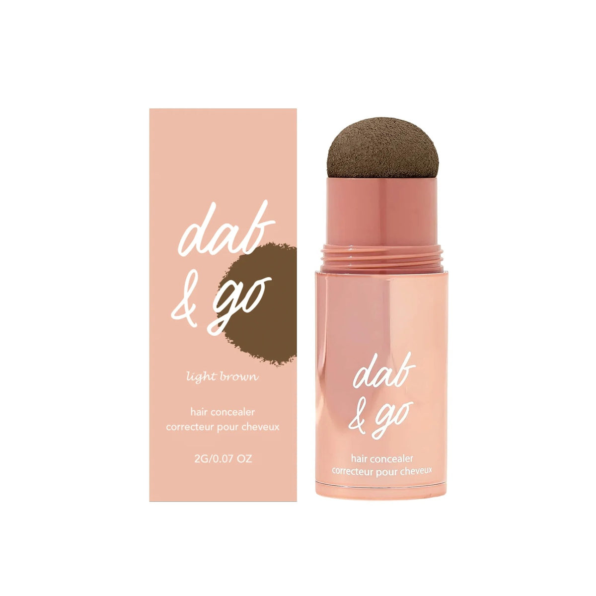 Hairline shadow powder in light brown shade with sponge applicator
